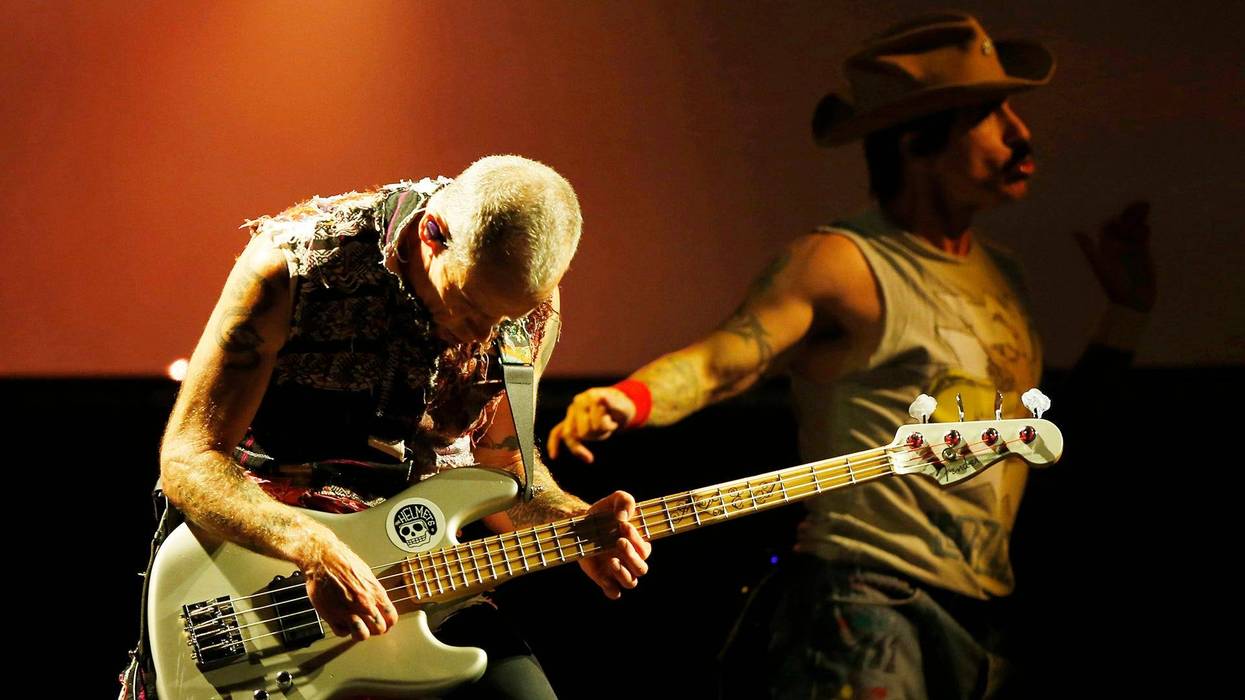 Flea and Anthony Kiedis of the Red Hot Chili Peppers