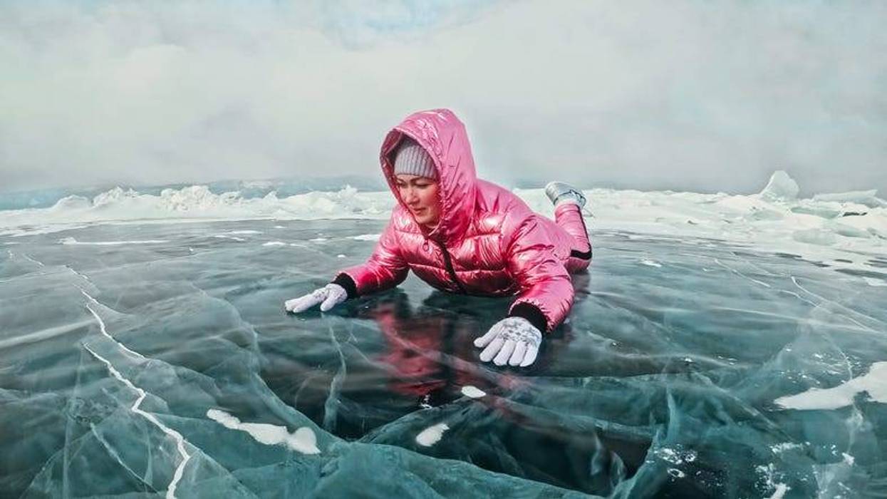 Floating on ice