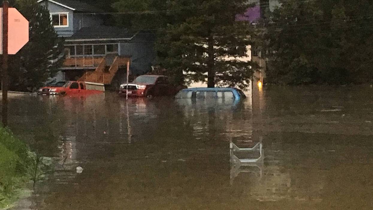 Flooded area along Russian River at Guerneville February 27, 2019