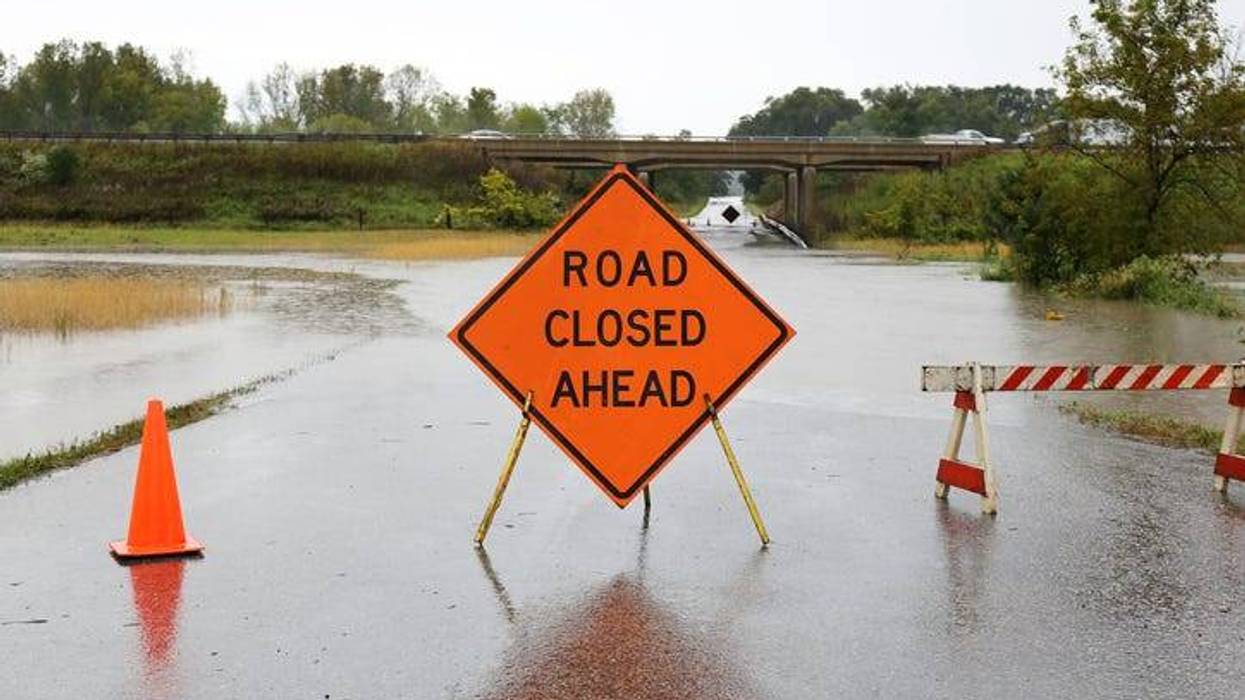flooded road