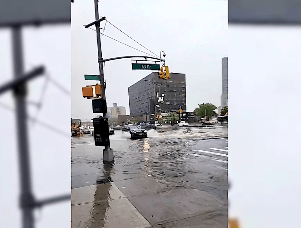 Flooding in Rego Park on Sunday