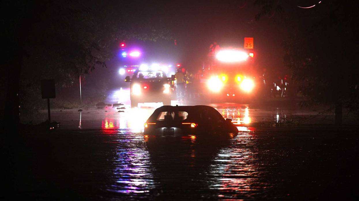 Flooding is seen in Plainfield, New Jersey, on July 14, 2025