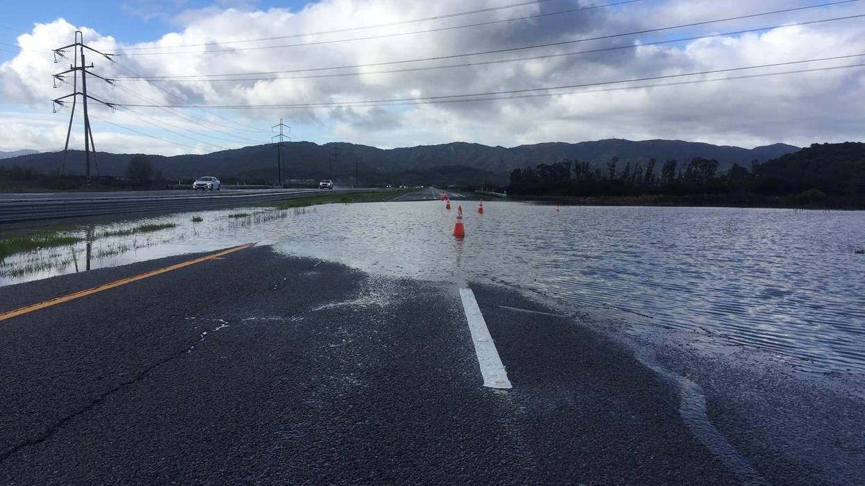 Flooding on Highway 37