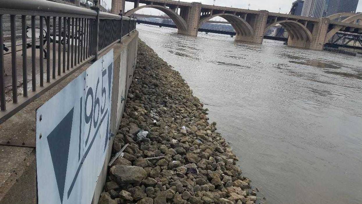 Floodwall at Saint Paul