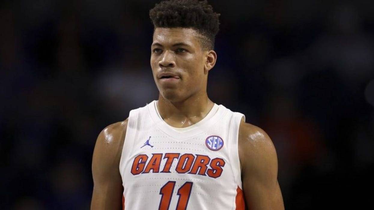 Florida forward Keyontae Johnson (11) looks on during during the first half of an NCAA college basketball game against Marshall in Gainesville, Fla. Johnson, the Southeastern Conference's preseason player of the year.