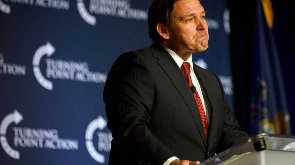 Florida Gov. Ron DeSantis speaks at the Unite and Win Rally in support of Pennsylvania Republican gubernatorial candidate Doug Mastriano at the Wyndham Hotel on August 19, 2022 in Pittsburgh, Pennsylvania.