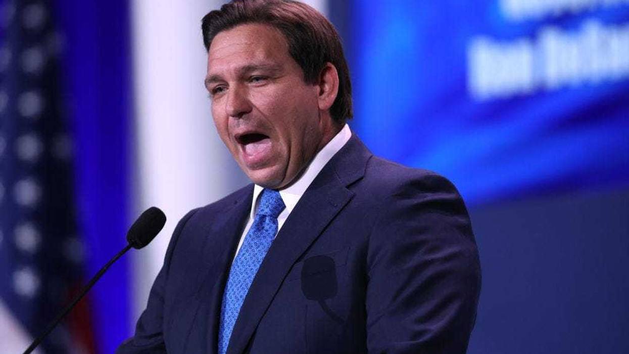 Florida Governor Ron DeSantis speaks to guests at the Republican Jewish Coalition Annual Leadership Meeting on November 19, 2022 in Las Vegas, Nevada. The meeting comes on the heels of former President Donald Trump becoming the first candidate to declare his intention to seek the GOP nomination in the 2024 presidential race. (Photo by Scott Olson/Getty Images)