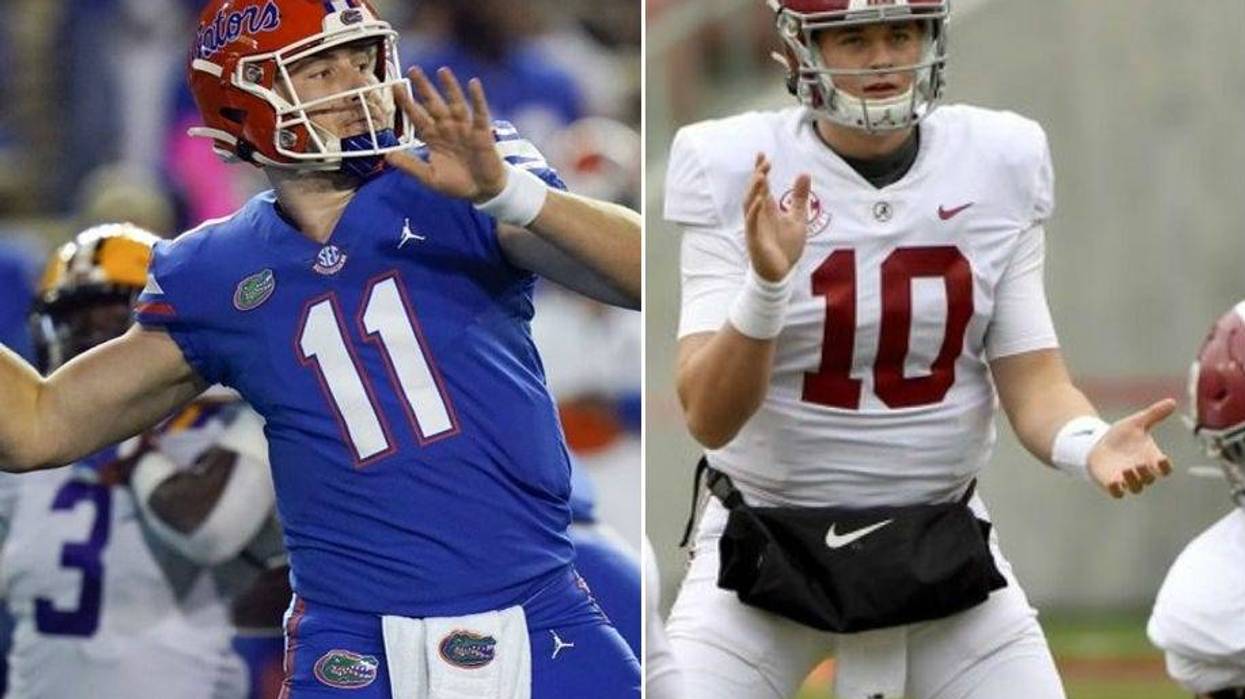 Florida QB Kyle Trask and Alabama QB Mac Jones square off in the SEC Championship game December 19, 2020 in Atlanta.