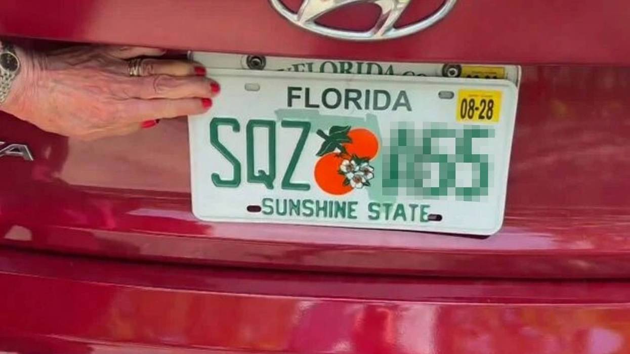 Florida woman receives unexpected crude message on new license plate