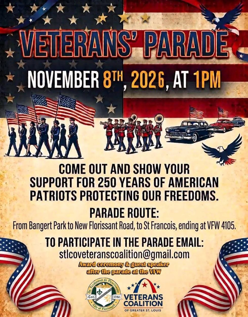 Florissant Veterans Day Parade Flyer 2026