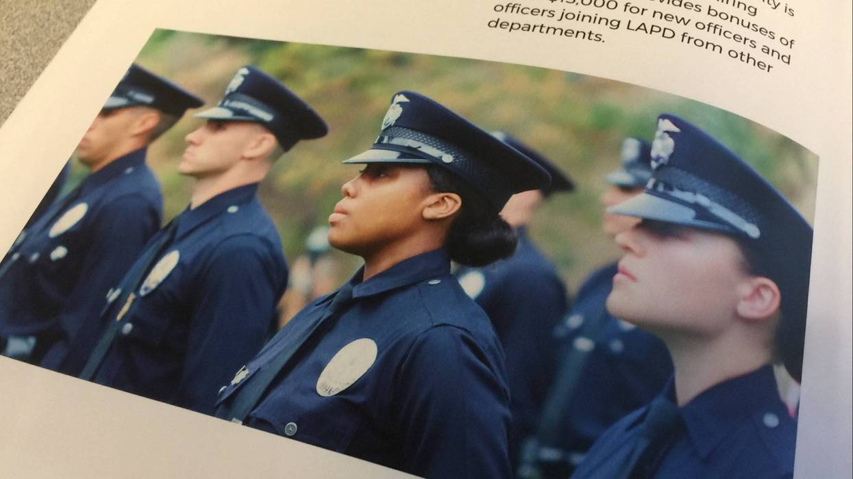 flyer with photos of lapd officers