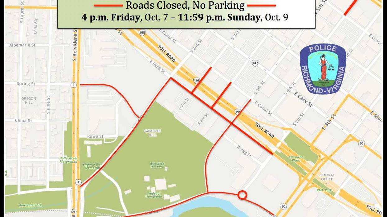 Folk Festival Closure Map