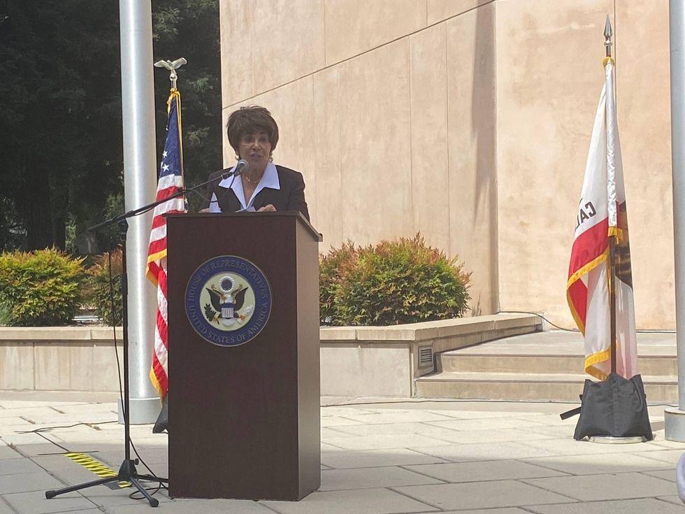 Following this week’s leaked Supreme Court draft, two Bay Area Congresswomen lead a rally to support a bill to legalize abortions nationwide.