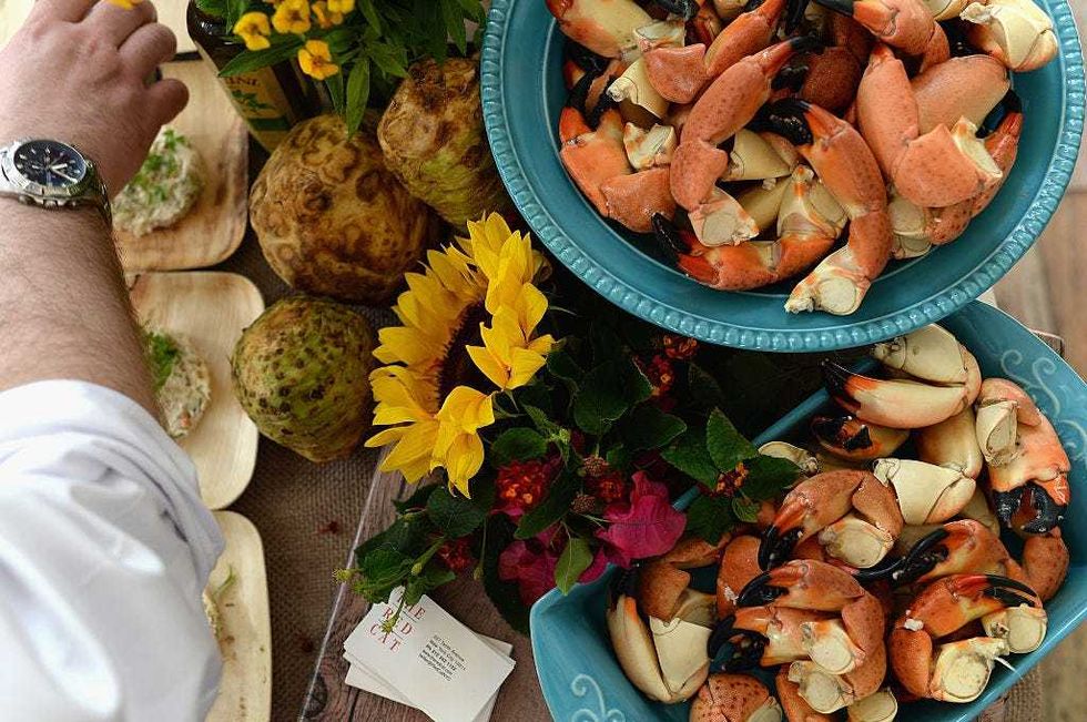 Food on display at Farm To Table Brunch presented by Whole Foods Market hosted by Geoffrey Zakarian, Julie Frans & Friends during the 2015 Food Network & Cooking Channel South Beach Wine & Food Festival presented by FOOD & WINE at The Palms Hotel & Spa on February 22, 2015 in Miami Beach, Florida. (Photo by Dylan Rives/Getty Images for SOBEWFF)