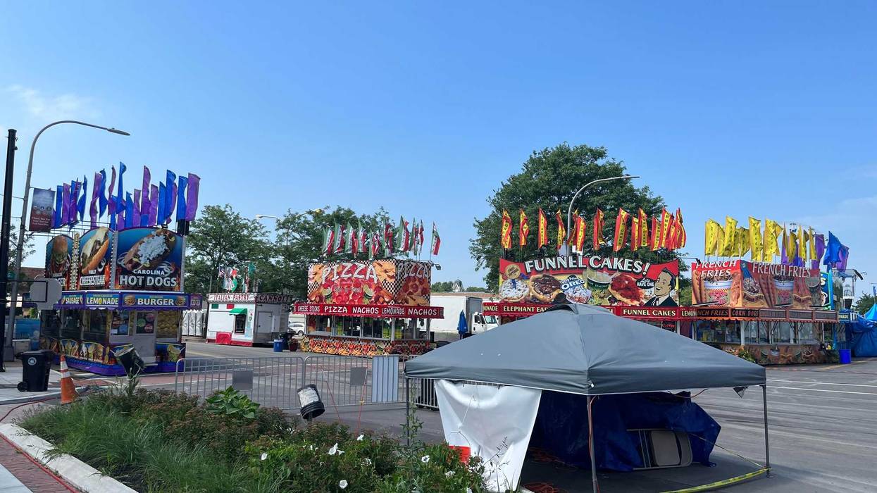 Food trucks at Canal Fest before the 'fest' in North Tonawanda, N.Y.