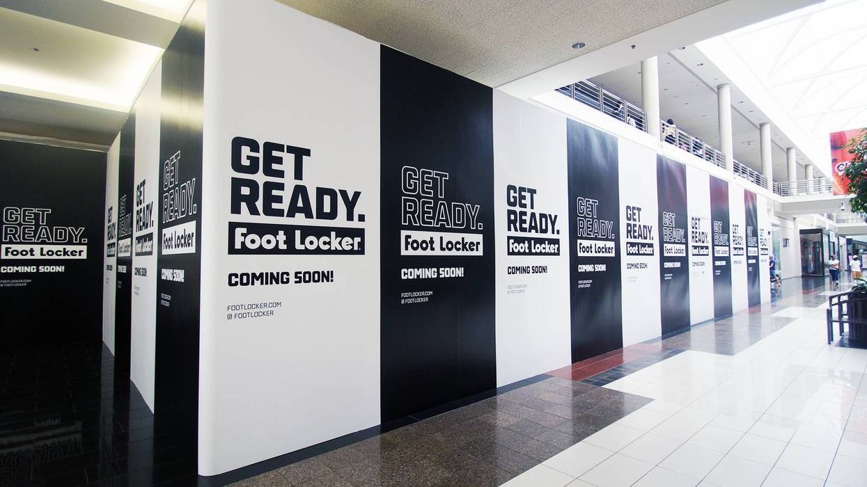 Foot Locker under construction.