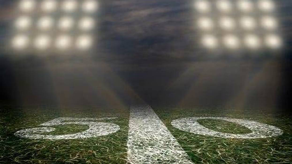 Football Field, High School, Stadium, Lights, First Responders