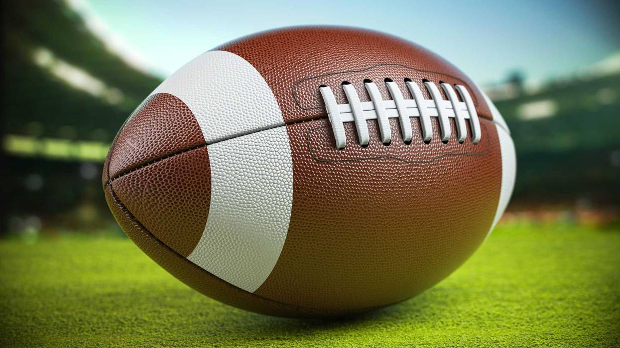Football on American football field