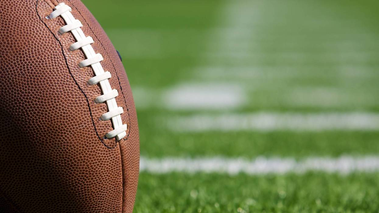 Football on field