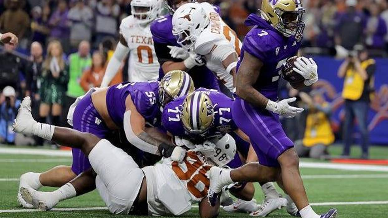 Football players on the field