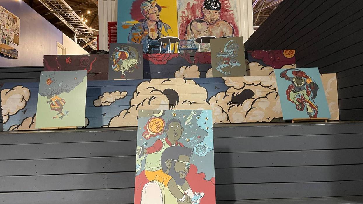 For Black History Month, one illustrator is bringing the journey of African American culture to Cherry Street Pier.