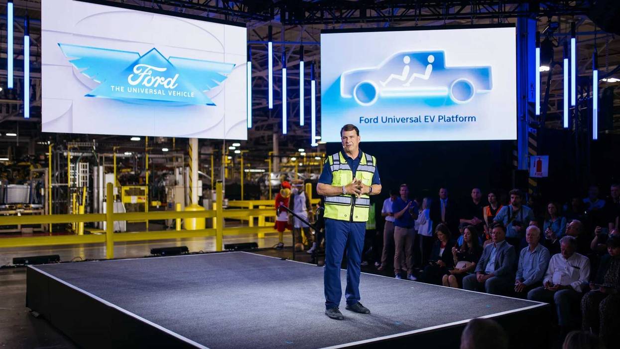 Ford CEO Jim Farley at summer EV announcement
