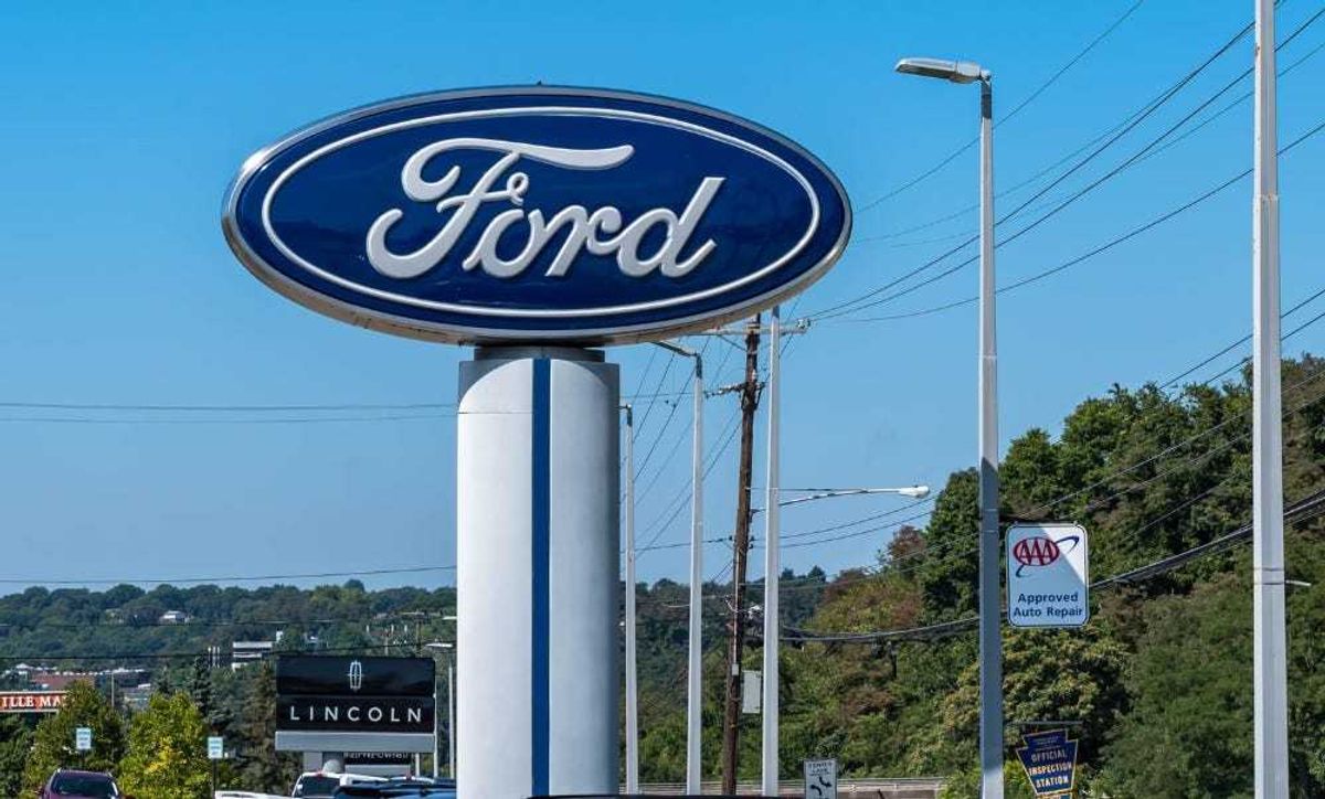 Ford logo on a sign