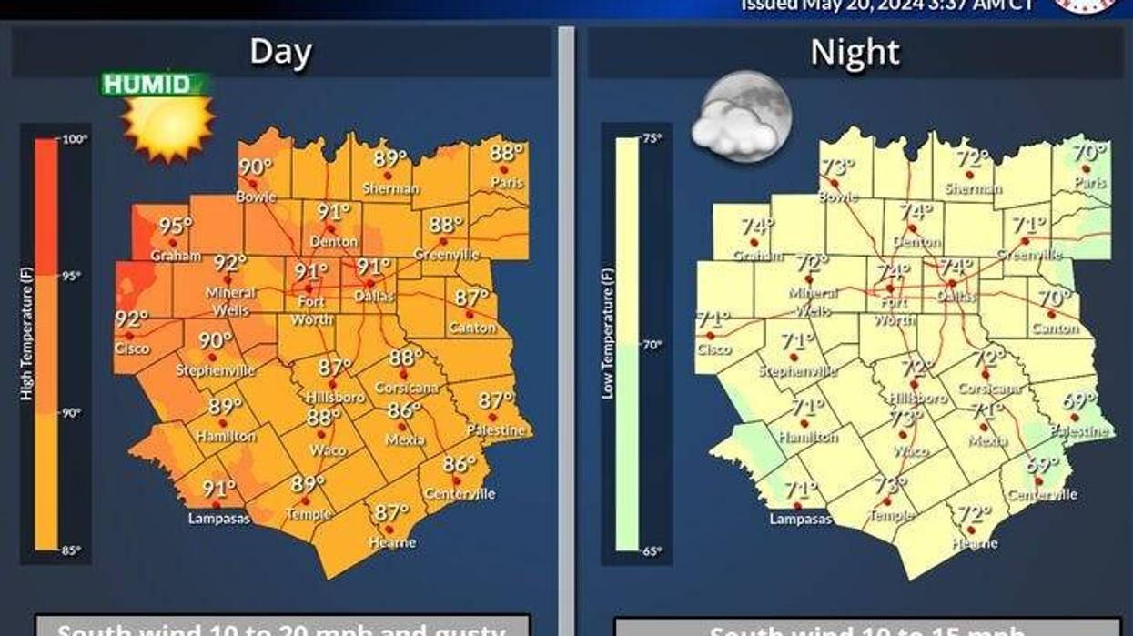 Forecast for Monday, May 20, 2024.