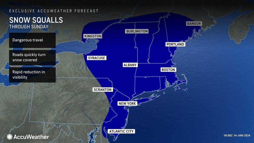 Forecast Sunday Snow Squalls