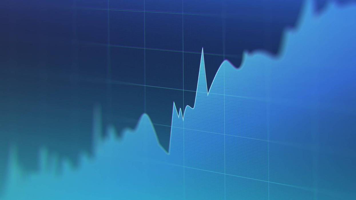 Forecasting and business performance graph- stock photo