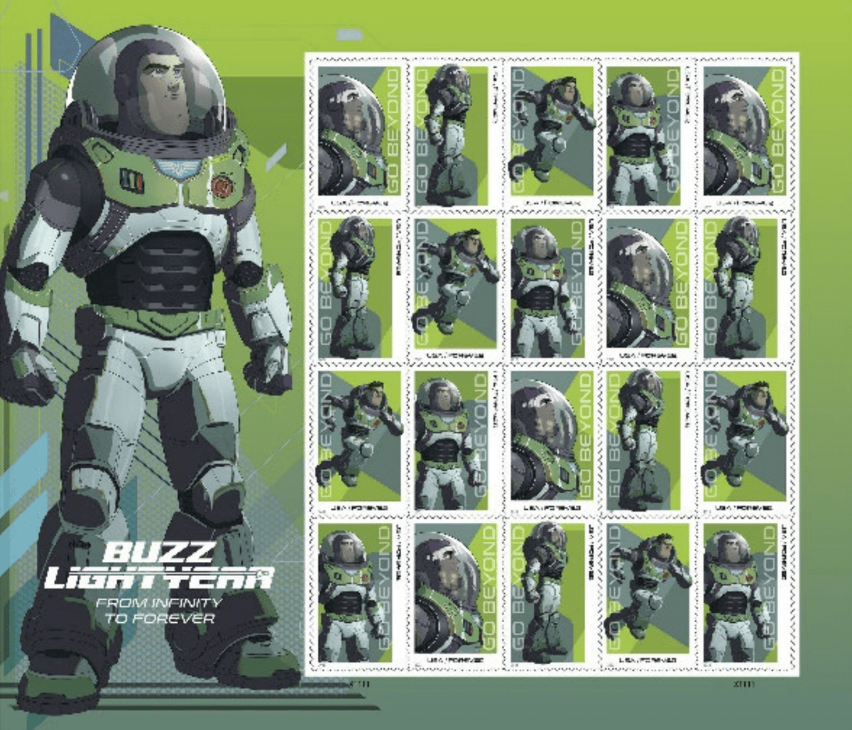 Forever Stamps with Buzz Lightyear