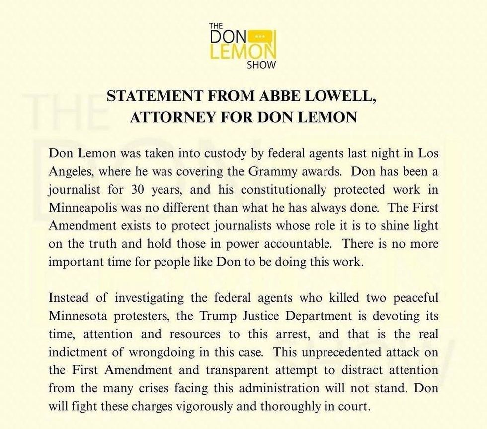 Former CNN anchor Don Lemon was arrested on federal charges connected to a Minnesota church protest. We