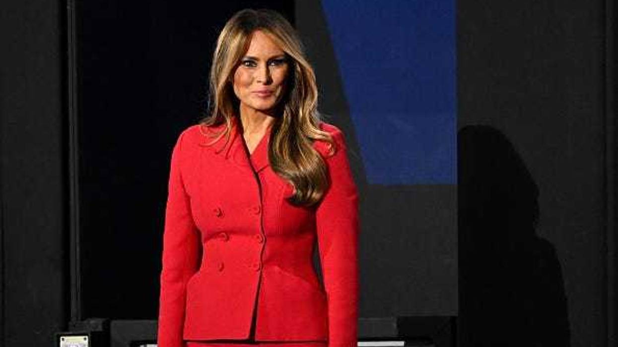 Former first lady Melania Trump arrives on the fourth day of the Republican National Convention at the Fiserv Forum on July 18, 2024 in Milwaukee, Wisconsin.