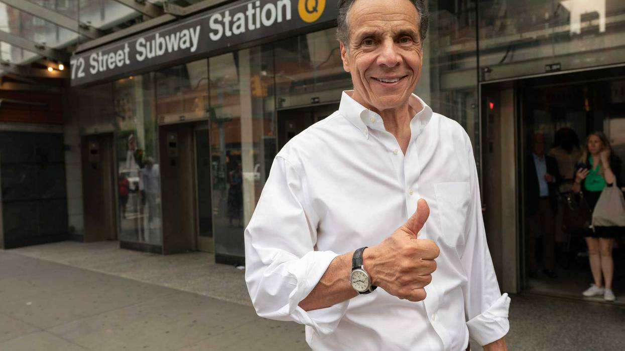 Former Gov. Andrew Cuomo poses for a portrait outside the 72nd St. Q Station on July 16, 2025
