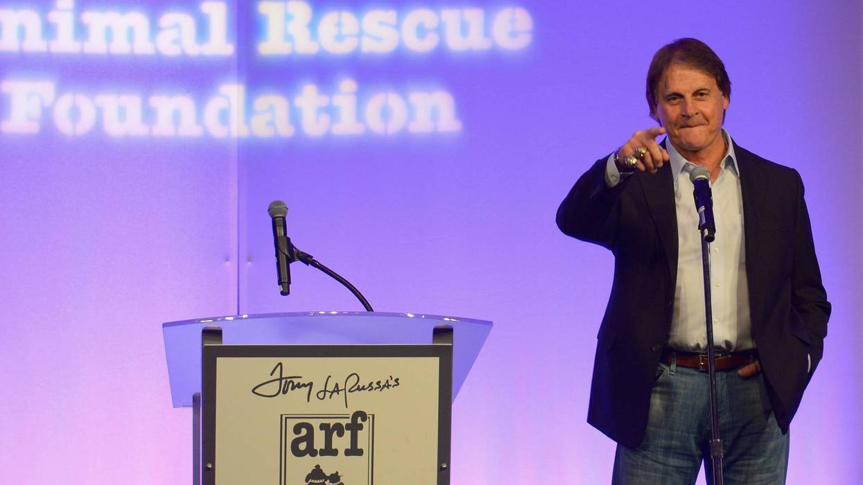 Former Major League Baseball manager and player Tony La Russa speaks during Tony La Russa's 2nd annual Leaders & Legends gala benefitting Animal Rescue Foundation at the MGM Grand Hotel/Casino on November 22, 2013 in Las Vegas, Nevada.