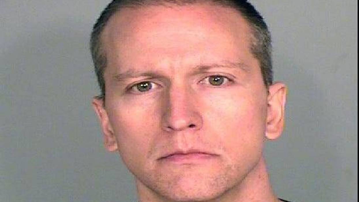 Former Minneapolis police officer Derek Chauvin poses for a mugshot after being charged in the death of George Floyd .