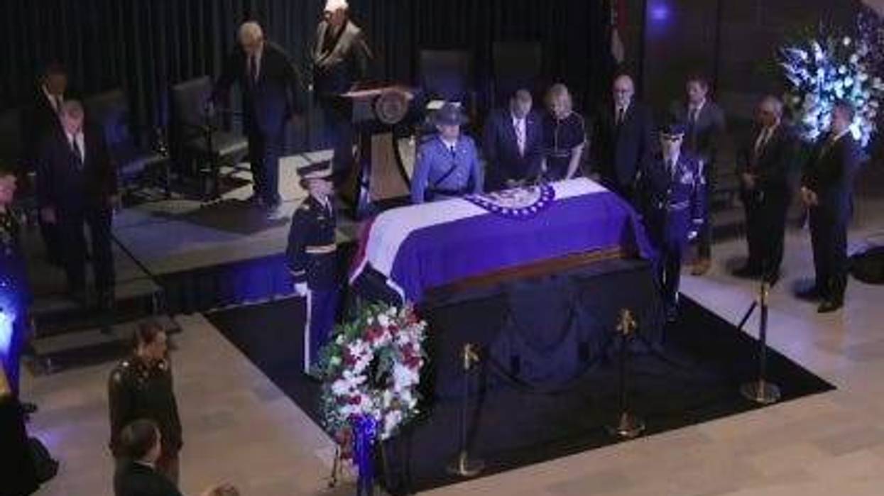 Former Missouri governor and U.S. Senator Kit Bond's state funeral held May 20, 2025 in Jefferson City