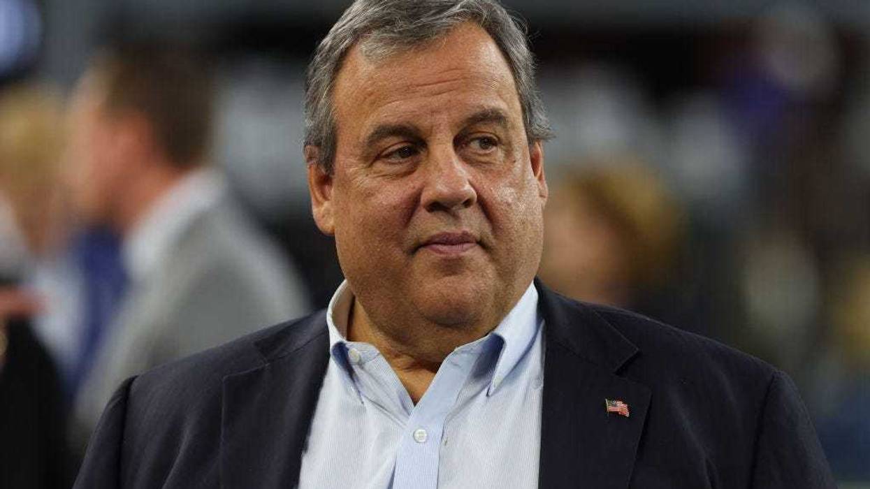 Former New Jersey Governor Chris Christie looks on prior to a game between the Indianapolis Colts and the Dallas Cowboys at AT&T Stadium on December 04, 2022 in Arlington, Texas.