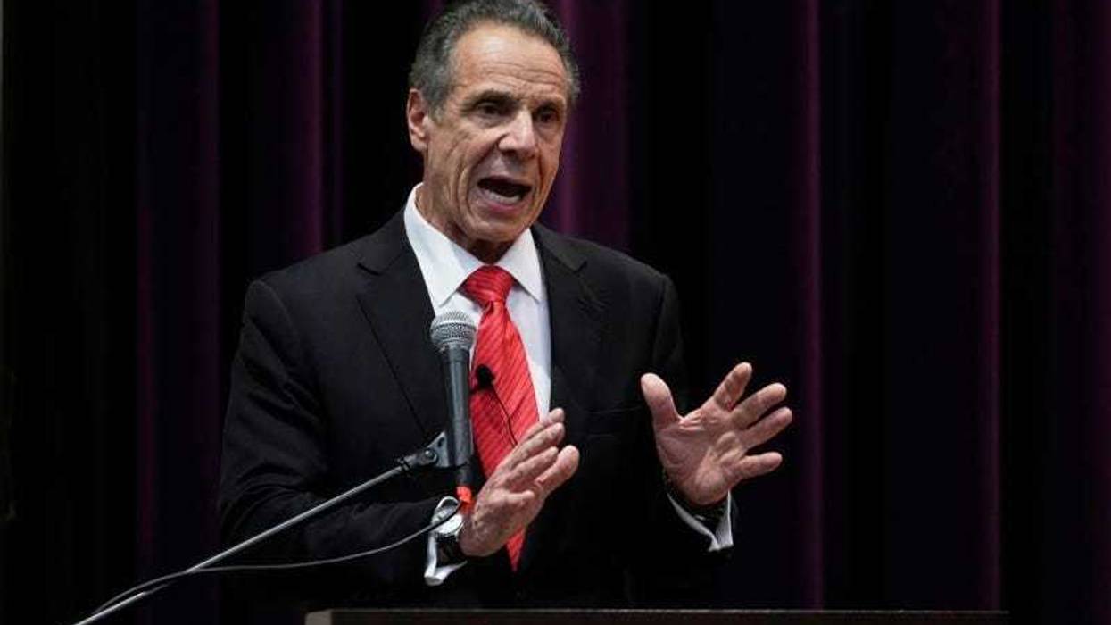Former New York Gov. Andrew Cuomo speaks during the New York City Mayoral Candidates Forum at Medgar Evers College Wednesday, April 23, 2025, in New York
