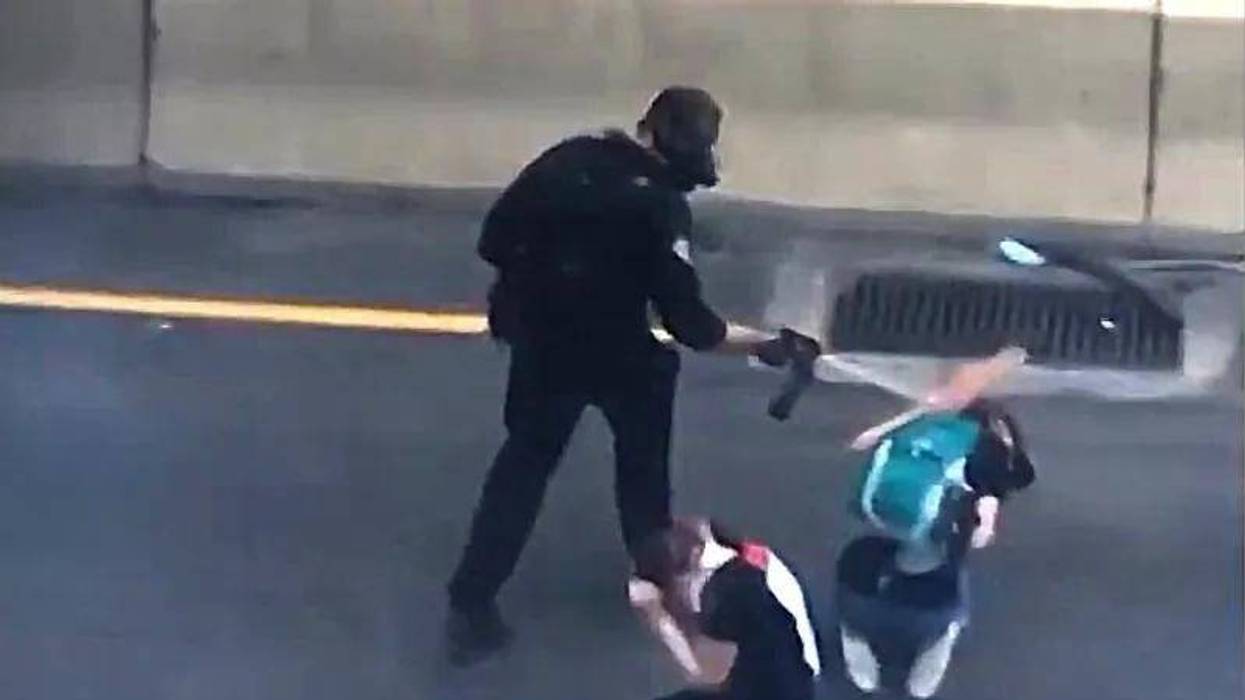 Former Philadelphia Police Officer Richard Nicoletti can be seen on video pepper-spraying Black Lives Matter protesters on the Vine Street Expressway on June 1, 2020.