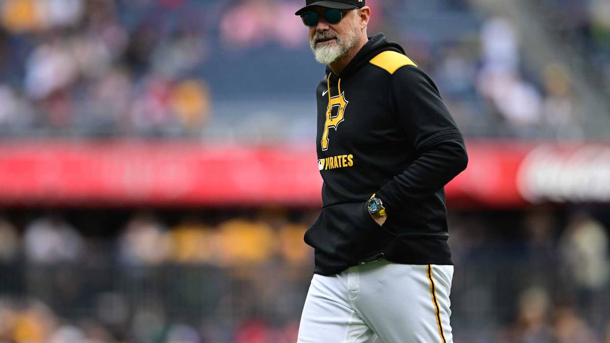 Former Pittsburgh Pirates manager Derek Shelton (17) walks to the dugout after a pitching change during the fourth inning against the San Diego Padres at PNC Park. Mandatory Credit: