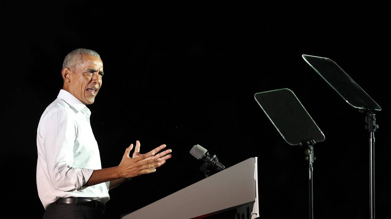 Former President Barack Obama campaigns for Joe Biden in November 2020.