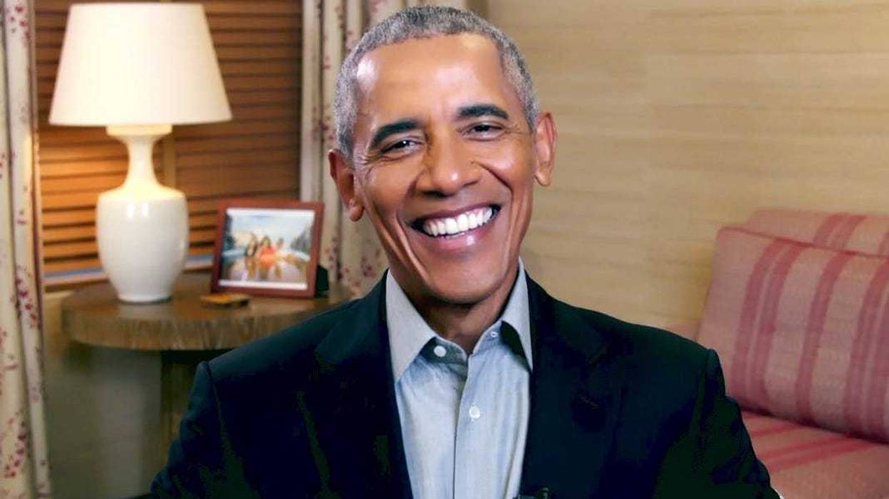 Former president Barack Obama on "Jimmy Kimmel Live!" on Nov. 19, 2020.