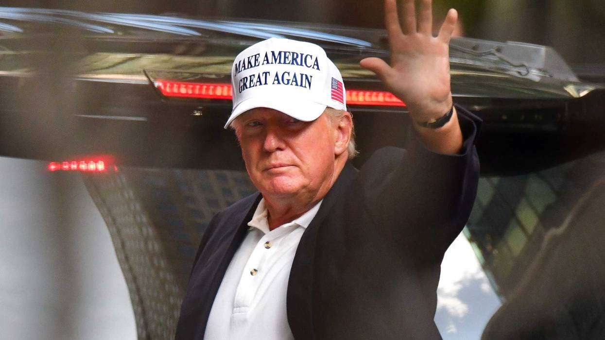 Former President Donald Trump arrives at Trump Tower in Manhattan on July 04, 2021.