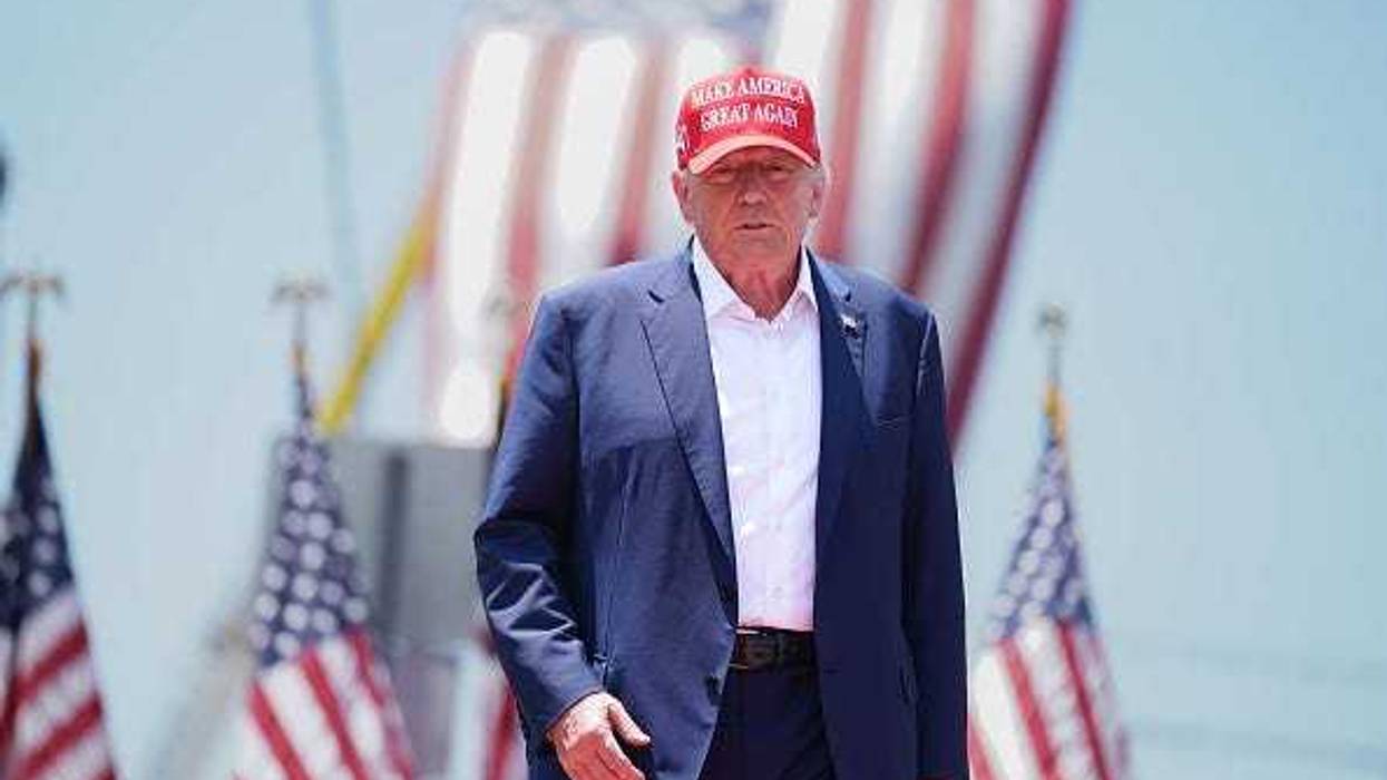 Former President Donald Trump arrives to a campaign event on July 1, 2023 in Pickens, South Carolina.