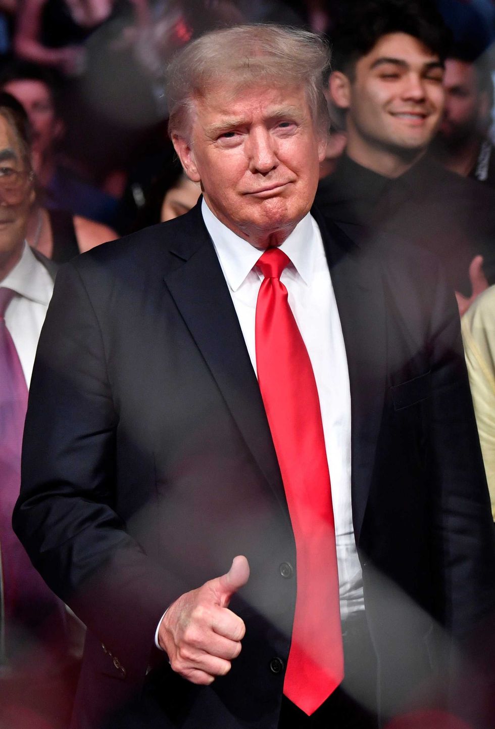 Former President Donald Trump attends the UFC 264 event at T-Mobile Arena on July 10, 2021 in Las Vegas, Nevada.