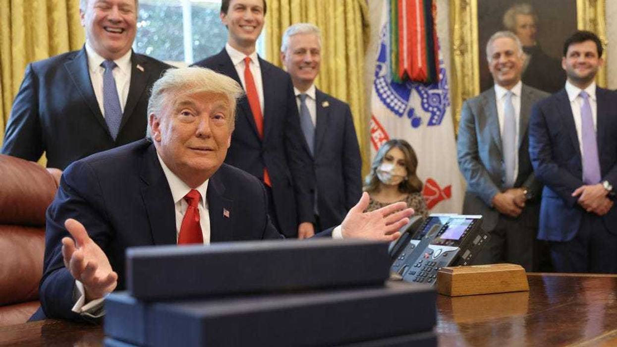 Former President Donald Trump in the Oval Office on October 23, 2020 in Washington, DC.