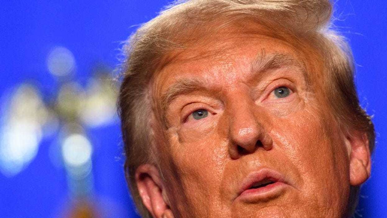 Former President Donald Trump speaks as the keynote speaker at the 56th Annual Silver Elephant Dinner hosted by the South Carolina Republican Party on August 5, 2023 in Columbia, South Carolina. President Trump was introduced by South Carolina's Governor Henry McMaster. (Photo by Melissa Sue Gerrits/Getty Images)