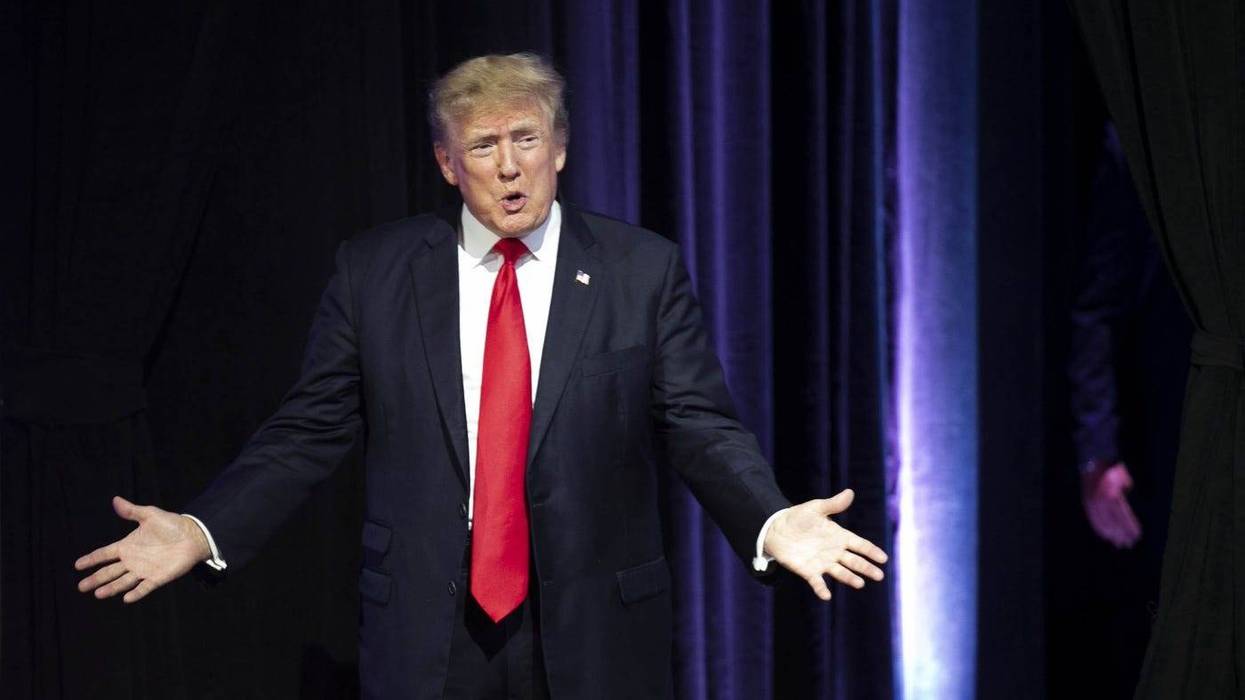 Former President Donald Trump spoke at a rally in Texas