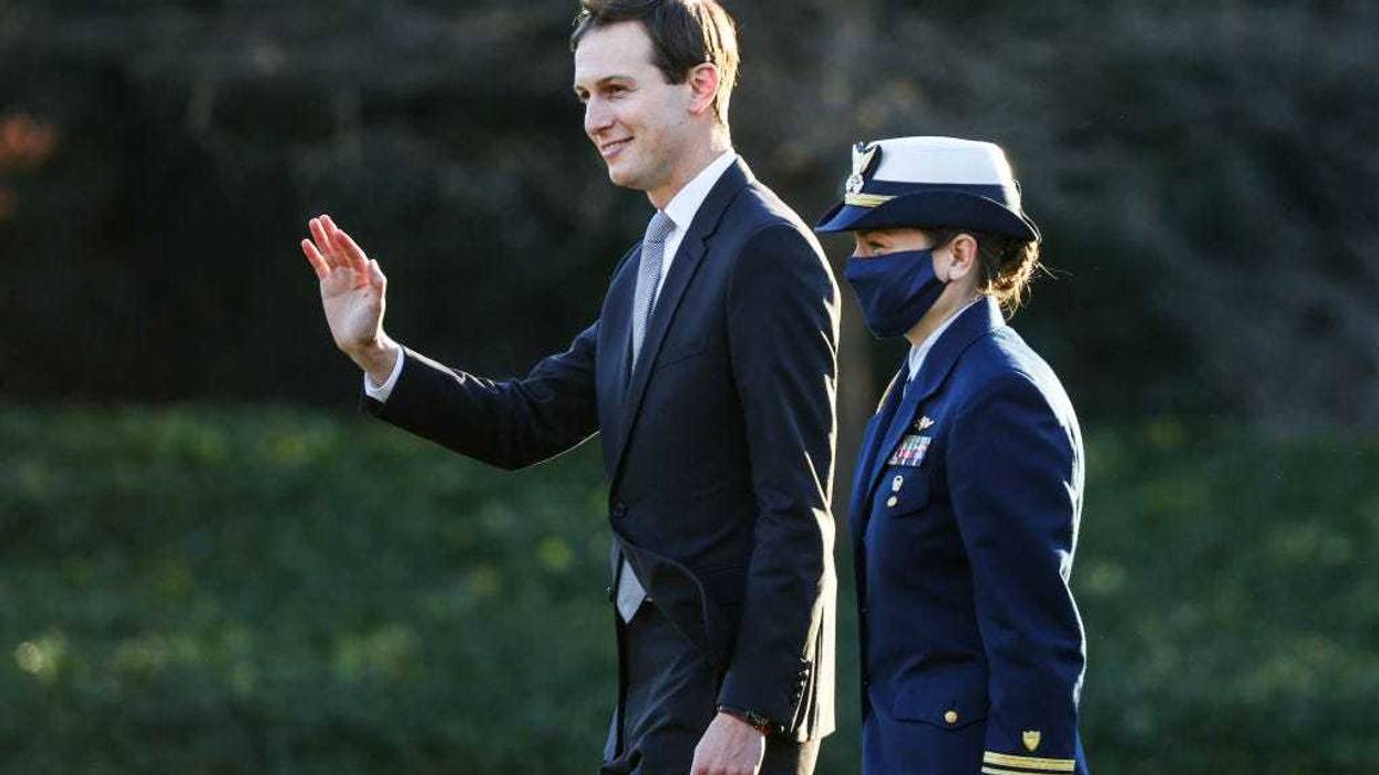 Former Senior Advisor to the President Jared Kushner walks on the south lawn of the White House to board Marine One on December 23, 2020 in Washington, DC.